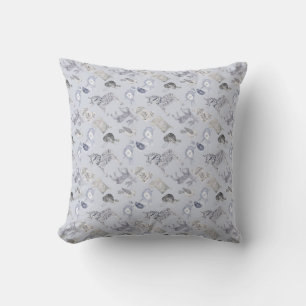 Create Your Own Nordic Grey Horses, Deer & Birds Cushion