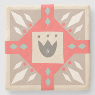 Create Your Own Nordic Style Yule Floral Ornament Stone Coaster