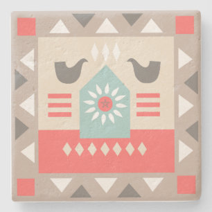 Create Your Own Nordic Style Yule Hearth Birds Stone Coaster