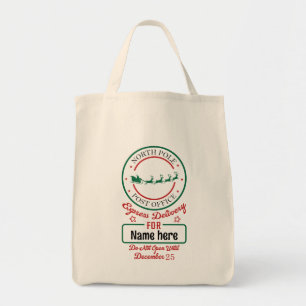 Create Your Own North Pole Express Delivery Sack Tote Bag