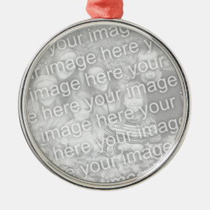 Create Your Own One-Sided Round Photo Keepsake Metal Tree Decoration
