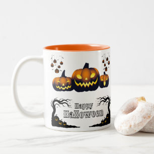 Create Your Own Orange Happy Halloween Mug