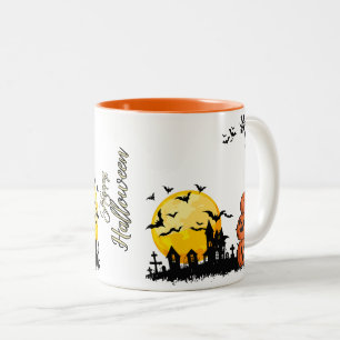 Create Your Own Orange Happy Halloween Mug
