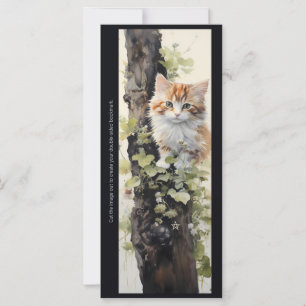 Create Your Own Orange Kitten Ivy Bookmark Card