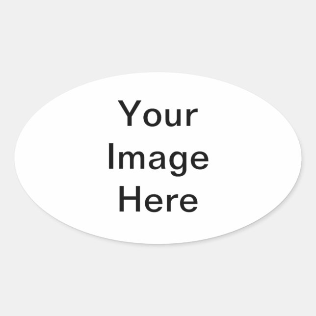 Create Your Own Original Personalised Gifts Oval Sticker (Front)