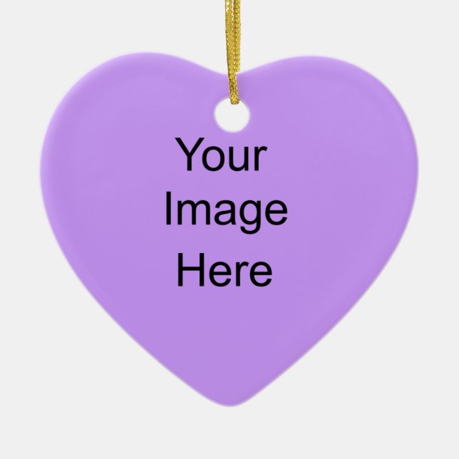 Create your own Ornament Light Lavender Heart (Front)