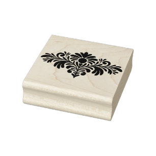 Create Your Own Ornamental Flower Leaves Floral Rubber Stamp