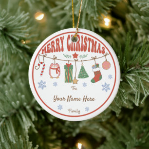 Create Your Own Ornaments Name & Year Christmas