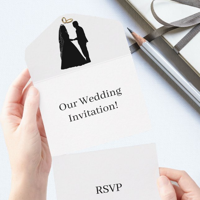 Create Your Own Our Wedding RSVP White All In One Invitation (Creator Uploaded)