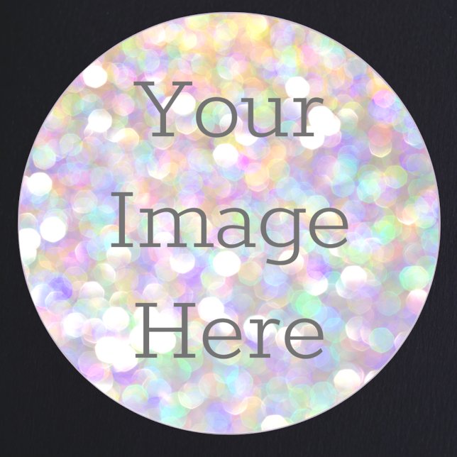 Create Your Own Out of focus Abstract Opal Glitter Classic Round Sticker (Creator Uploaded)
