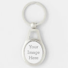 Create Your Own Oval Metal Keychain