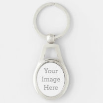 Create Your Own Oval Metal Keychain