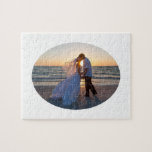 Create Your Own Oval Shape Wedding 10x8 Jigsaw Puzzle<br><div class="desc">A horizontal or landscape oval shape template for your destination wedding or island honeymoon photo. Customise the white background colour if you'd like a colourful look for your photo 10x 8 size gift. You can also create your own personalised text to add a personal touch. This template will create an...</div>