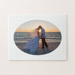 Create Your Own Oval Shape Wedding 14x11 Jigsaw Puzzle