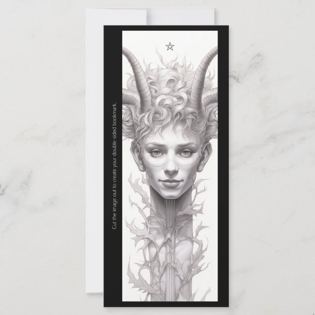 Create Your Own Pagan Archaic Pan Bookmark Card (Front)