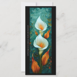Create Your Own Painted Calla Lilies Bookmark Card