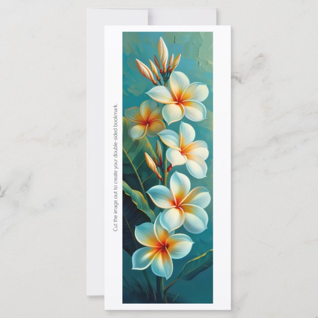 Create Your Own Painted Frangipanis Bookmark Card (Front)