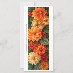 Create Your Own Painted Orange Flowers Bookmark
