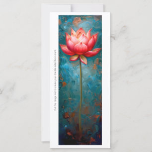 Create Your Own Painted Pink Lotus Bookmark Card