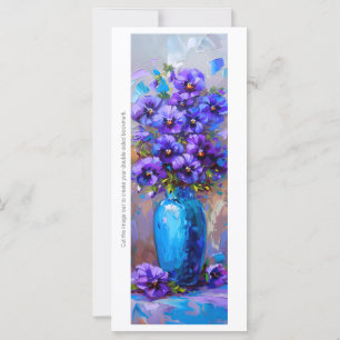 Create Your Own Painted Purple Pansies Bookmark