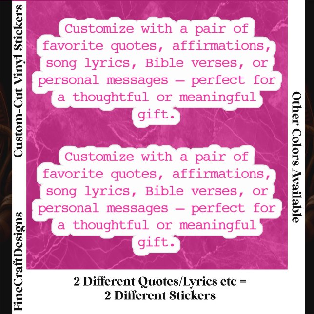 Create Your Own Pair of Custom Quote Verse HotP XS (Creator Uploaded)