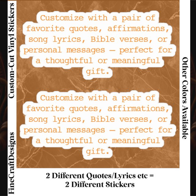 Create Your Own Pair of Custom Quote Verse Orge XS (Creator Uploaded)