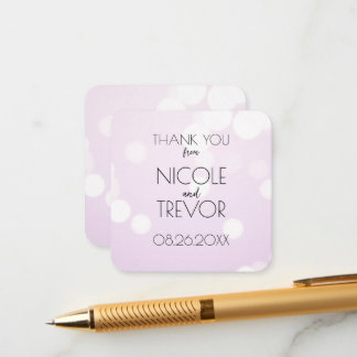 Create Your Own - Pale Purple Bokeh Thank You Enclosure Card