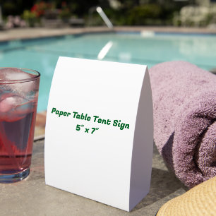 Create Your Own Paper Table Tent Sign 5" x 7"