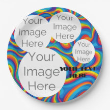 create your own paper text template rainbow photo