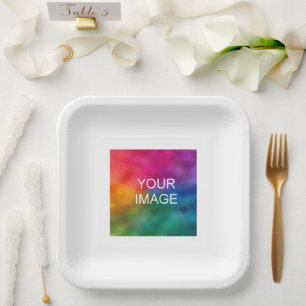 Create Your Own Party Event Minimalist Template Paper Plate