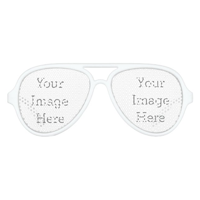 Adult Aviator Party Shades, White (Front)