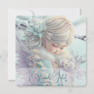 Create Your Own Pastel Baby's First Blessed Yule Card