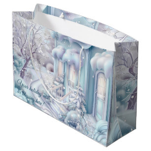 Create Your Own Pastel Christmas Coffee Shop Large Gift Bag
