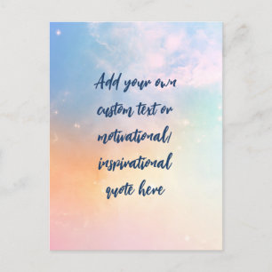 Create Your Own Pastel Motivational Quote Postcard