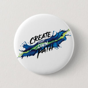 Create Your Own Path Vibrant Inspirational Design 6 Cm Round Badge