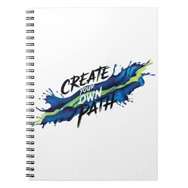 Create Your Own Path Vibrant Inspirational Design Notebook (Front)
