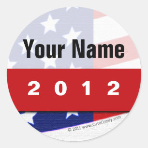 Create Your Own Patriotic Political Merchandise Classic Round Sticker