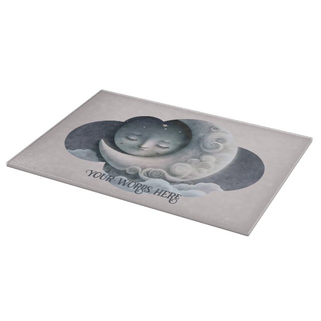 Create Your Own Peaceful Moons in Clouds Cutting Board (Corner)