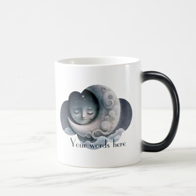 Create Your Own Peaceful Moons in Clouds Magic Mug (Right)