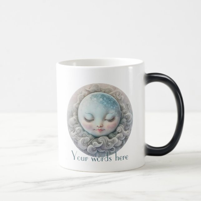 Create Your Own Peaceful Sleeping Moon Magic Mug (Right)
