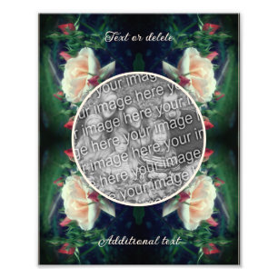 Create Your Own Peach Rose And Buds 8x10 Photo Print