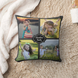 Create your own personal family photo collage cushion