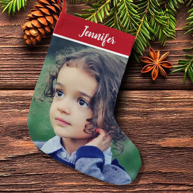 Create your own personal full photo christmas small christmas stocking (Create your own personal full photo christmas small christmas stocking.)