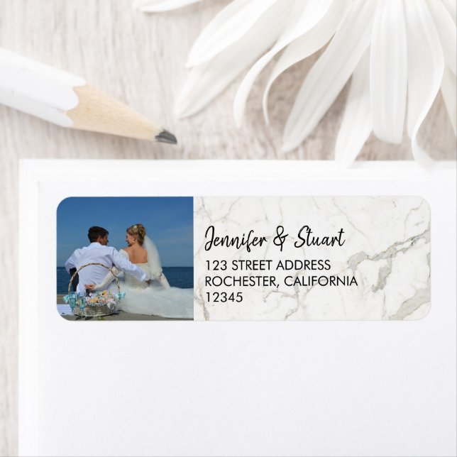 Create your own personal photo on marble Wedding (Insitu)