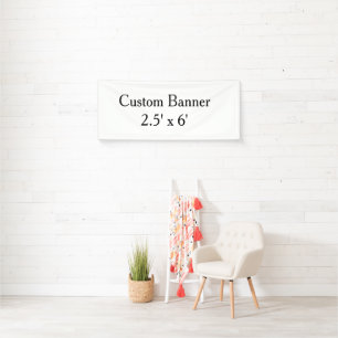 create your own personalise 2.5' x 6''Viny indoor  Banner