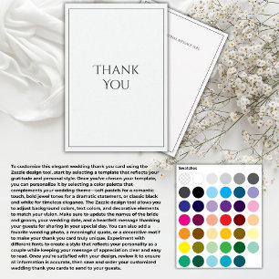 Create Your Own Personalise Modern Elegant  Thank You Card