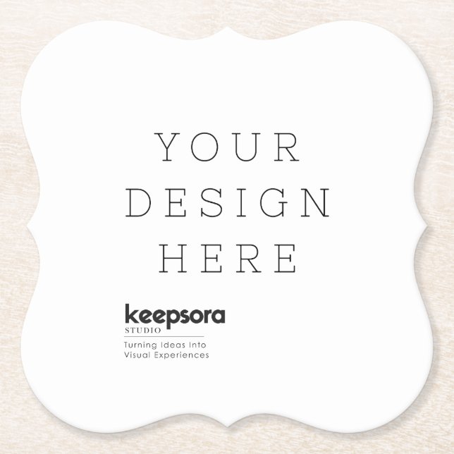 Create Your Own Personalise Paper Coaster (Front)