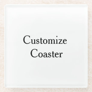 create your own personalise simple glass coaster