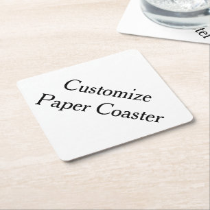 create your own personalise simple paper coaster