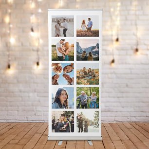 Create Your Own Personalised 10 Photo Collage Retractable Banner